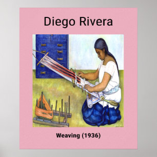 Weaving von Diego Rivera (1936) Poster