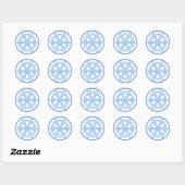 Web 2.0 Snowflake Stickers (Blatt)