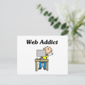 Web Addict Tshirts und Geschenke Postkarte (Stehend Vorderseite)
