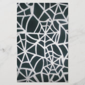 Web des Mysteriums: Delikate Falle - Weiße Spinnen Briefpapier (Vorderseite)