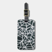 Web des Mysteriums: Delikate Falle - Weiße Spinnen Gepäckanhänger (Vorderseite vertikal)