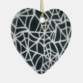 Web des Mysteriums: Delikate Falle - Weiße Spinnen Keramikornament (Rechts)