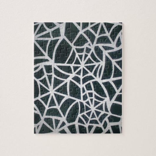 Web des Mysteriums: Delikate Falle - Weiße Spinnen Puzzle (Vertikal)