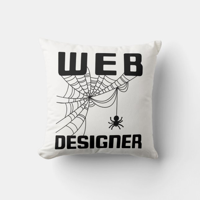 Web Designer Design Website Developer Spider Kissen (Vorderseite)