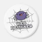 Web Designer Funny Spider Puff Magnet (Vorne)