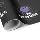 Web Designer Funny Spider Pun Dark BG Geschenkpapier (Rolleneckpunkt)
