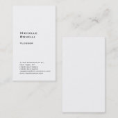 Web-Designer für den vertikalen White Trendy Vlogg Visitenkarte (Vorne/Hinten)