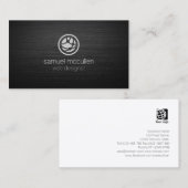 Web Designer Globe Network Brushed Metal Internet Visitenkarte (Vorne/Hinten)