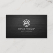 Web Designer Globe Network Brushed Metal Internet Visitenkarte (Vorderseite)