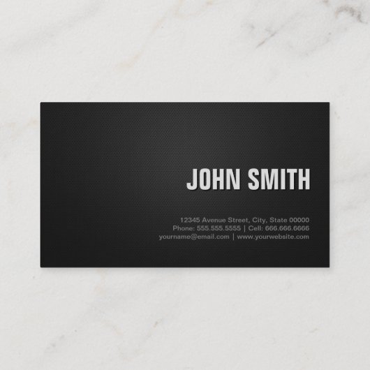 Web Developer Beruflich Black Silver Visitenkarte (Rückseite)