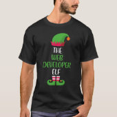 Web Developer Elf Family Matching Group Christmas  T-Shirt (Vorderseite)