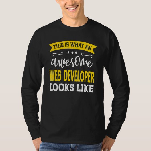 Web Developer Job Title Employee Funny Worker Web T-Shirt (Vorderseite)