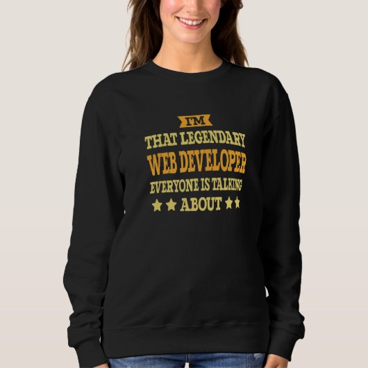 Web Developer Job Title Employee Worker Web Devel Sweatshirt (Vorderseite)
