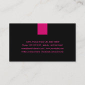 Web Developer Moderne Rose rosa Visitenkarte (Rückseite)