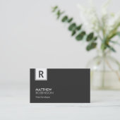 Web Developer - Modernes, klassisches Monogramm Visitenkarte (Stehend Vorderseite)