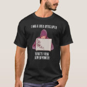 Web Developer-Sprichwort T-Shirt (Vorderseite)