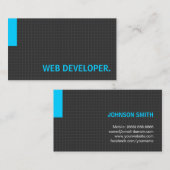 Web-Entwickler - Blau für mehrere Zwecke Visitenkarte (Vorne/Hinten)