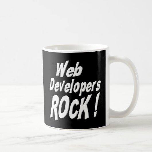 Web-Entwickler-Felsen! Tasse (Rechts)