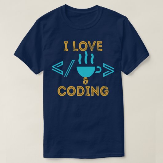 Web-Entwickler für Kaffee und HTML-Code T-Shirt (Design vorne)