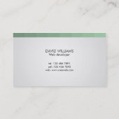 Web-Entwickler - Visitenkarten Visitenkarte (Rückseite)