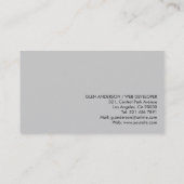 Web-Entwickler - Visitenkarten Visitenkarte (Rückseite)