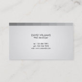 Web-Entwickler - Visitenkarten Visitenkarte (Rückseite)