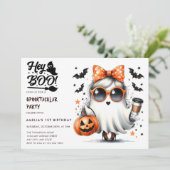 Web | Ghost Bats | Halloween-Einladungen Einladung (Stehend Vorderseite)