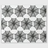 WEB-HALLOWEEN Wrapping Paper (BLACK & WHITE SPIDER Geschenkpapier (Flach)