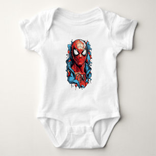 Web Hero Burst – Comic-Stil Baby Strampler