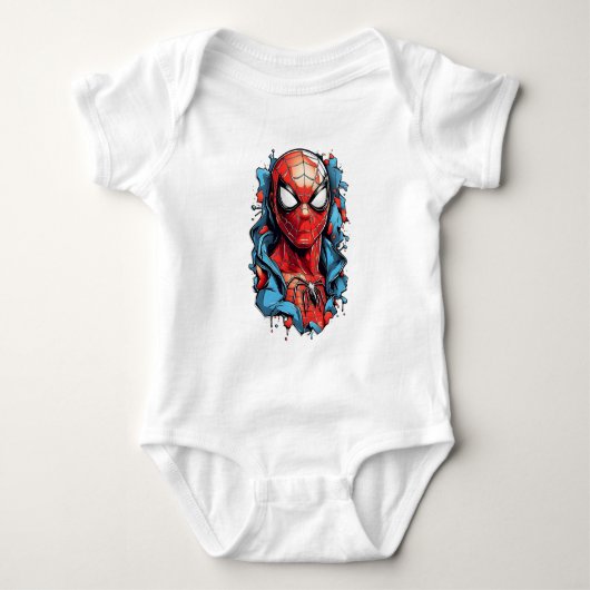 Web Hero Burst – Comic-Stil Baby Strampler (Vorderseite)