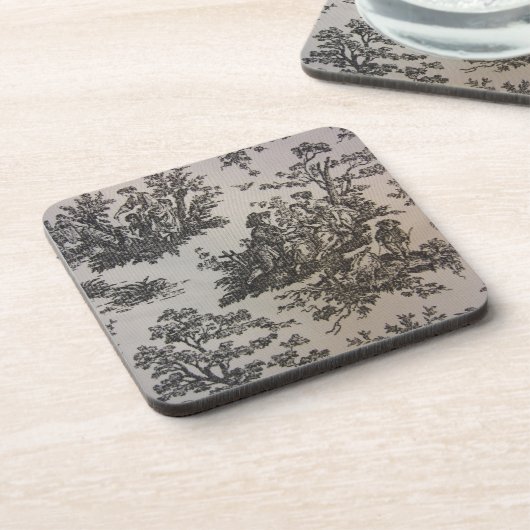 Web in Black & White Getränkeuntersetzer (Linke Seite)