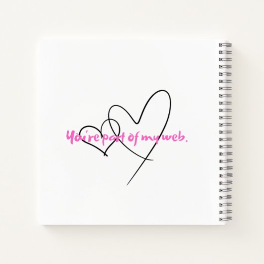 Web In - Kunst Versteckte Kraft Notizblock (Rückseite)