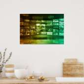 Web-Informationstechnologie Kunst der Zukunft Poster (Küche)