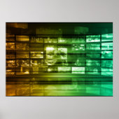 Web-Informationstechnologie Kunst der Zukunft Poster (Vorne)