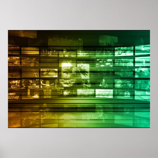 Web-Informationstechnologie Kunst der Zukunft Poster (Vorne)