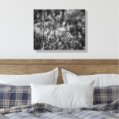 Web-Natur aus Schwarz und Weiß Leinwanddruck (Insitu (Schlafzimmer))
