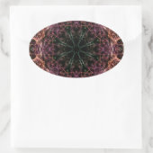 Web of Color Kaleidoscope Oval Sticker (Tasche)