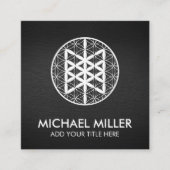 Web of Wyrd in Blume of Life Business Card Quadratische Visitenkarte (Vorderseite)