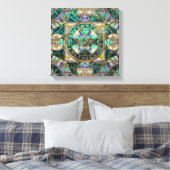 Web of Wyrd The Matrix of Fate - Abalone-Muschel Leinwanddruck (Insitu (Schlafzimmer))