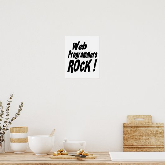 Web Programmers Rock! Poster Print (Küche)