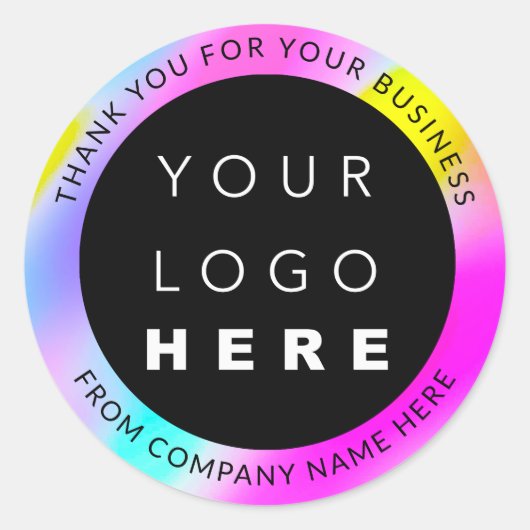 Web-Rosa mit dem benutzerdefinierten Logo Holograp Runder Aufkleber (Vorderseite)