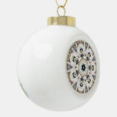Web-Schnee Keramik Kugel-Ornament (Links)