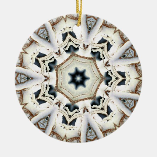 Web-Schnee Keramik Ornament (Vorne)