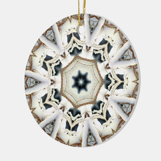 Web-Schnee Keramik Ornament (Links)