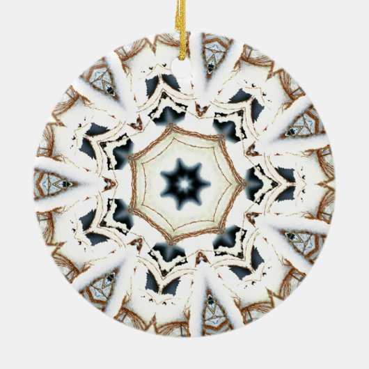 Web-Schnee Keramik Ornament (Hinten)