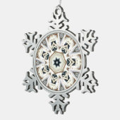 Web-Schnee Schneeflocken Zinn-Ornament (Rechts)