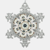 Web-Schnee Schneeflocken Zinn-Ornament (Vorderseite)