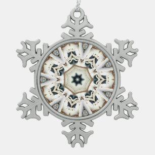 Web-Schnee Schneeflocken Zinn-Ornament