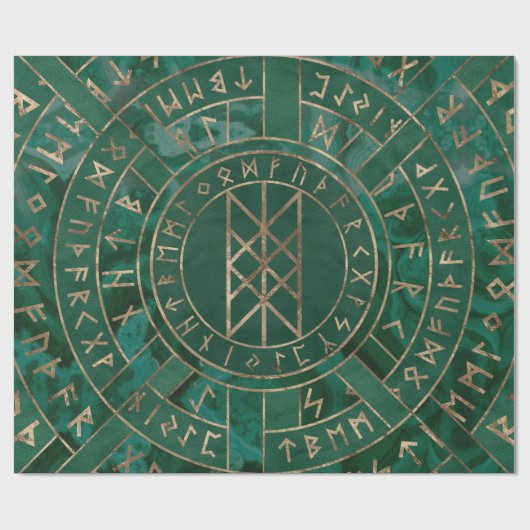 Web-Site von Wyrd - Malachite, Leather und Gold Geschenkpapier (Flach)