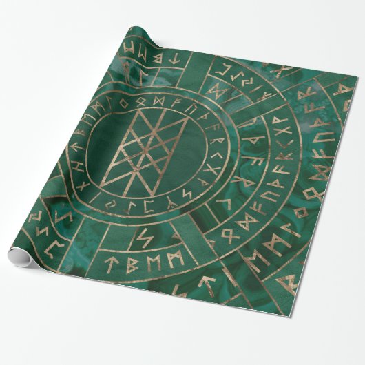 Web-Site von Wyrd - Malachite, Leather und Gold Geschenkpapier (Ungerollt)
